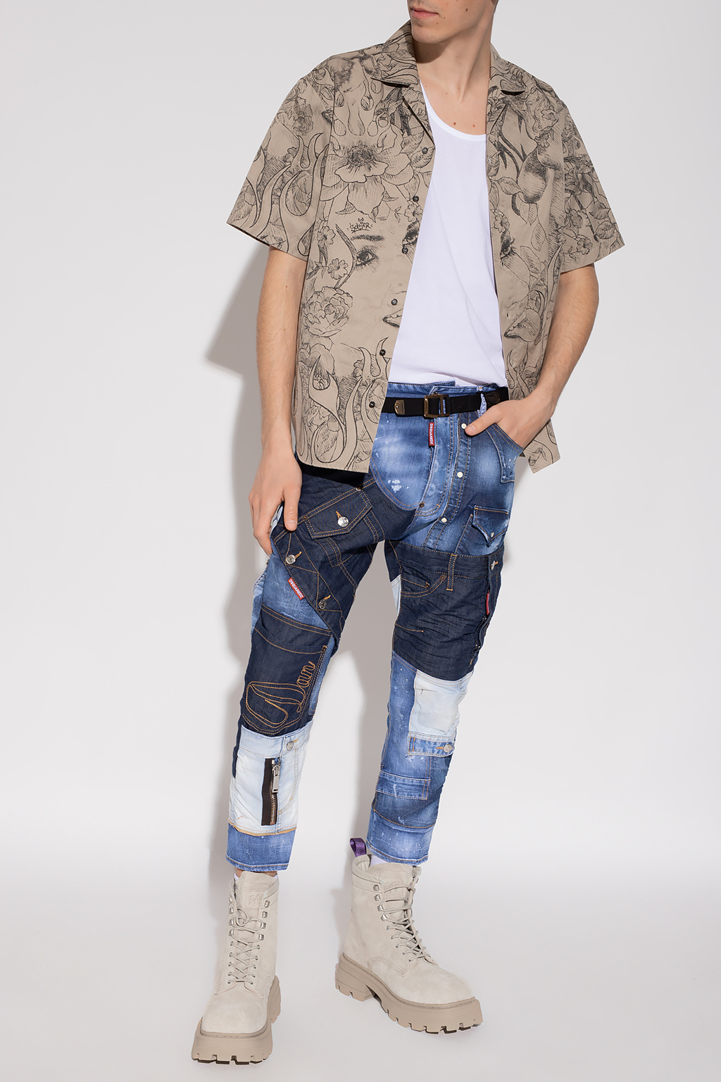 Dsquared2 'Franken Combat' jeans | high waisted straight leg